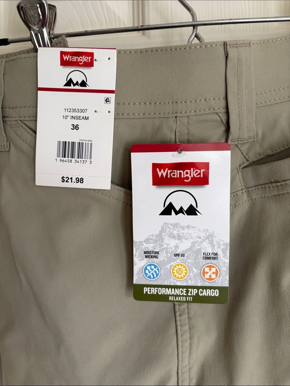 Wrangler Men's Cargo Shorts — Light Khaki
